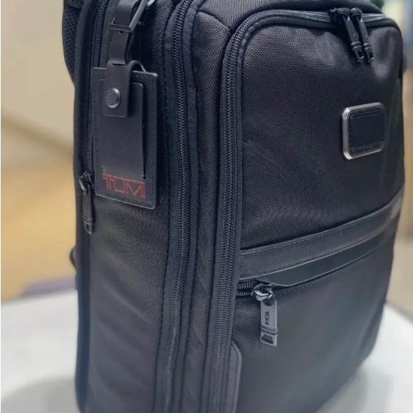 TUMI ALPHA3 SLIM BACKPACK Nylon Leather BLACK Outlet Product From Japan - Picture 2 of 6